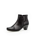 gabor ankle boots glattleder schwarz Absatztyp: Blockabsatz, Absatzhöhe: 4 cm, Schafttyp: Kurzschaft