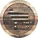 Corrugated Cow on Wood Novelty Metal Mini Circle Magnet CM-1020