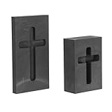 ifundom 2 Piezas Molde de Grafito Resistente a Altas en Forma de Cruz para Fundición de como y Oro Adecuado para Piezas de y Procesamiento Metálico