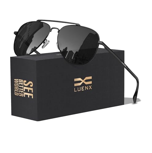 LUENX Aviator Sunglasses for Men Women Polarized Driving Classic Shades - UV 400...