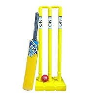 ND Sports Cricket Set - Plastic Stumps, Bat & Ball | Lightweight & Durable | Kids & Adults Backyard Cricket Game | Indoor & Outdoor Play | Portable & Fun Sports Kit