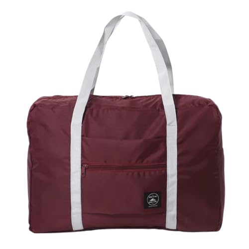 Bolsa de Viagem Portátil Oxford Dobrável Impermeável Multifuncional Cor:Vinho