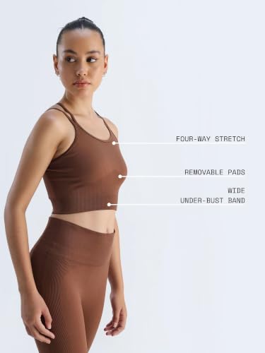 Image of CAVA Super Stretch Brami for Women | Cross-Strap, Buttery Soft, 4-Way Stretch, Breathable, Light Support | Activewear Bra Top