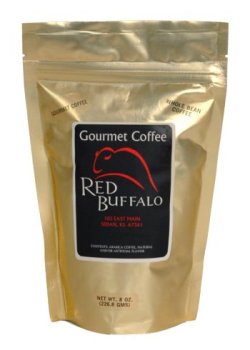 Café descafeinado de avellana Red Buffalo, grano entero, 1 libra