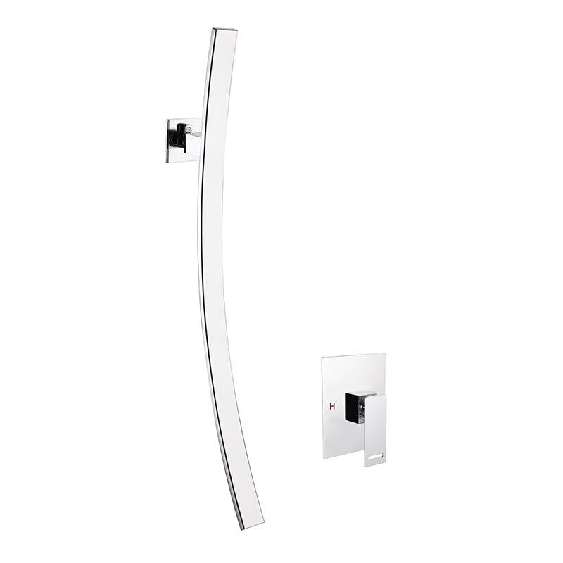 Robinet de lavabo noir mural en laiton gris de style 2