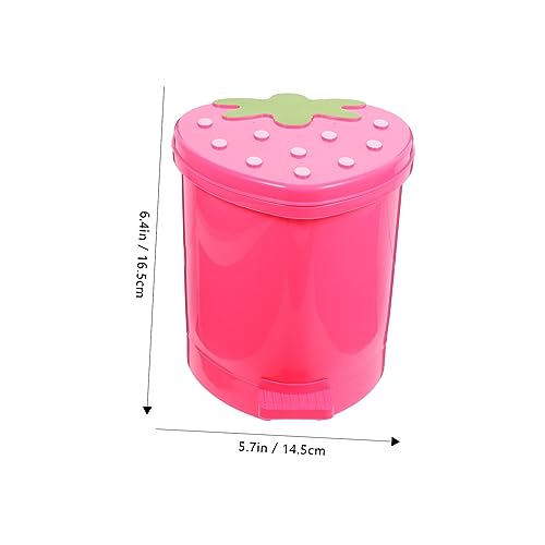 Mini caneca de basura para escritorio color rosa miniatura 2