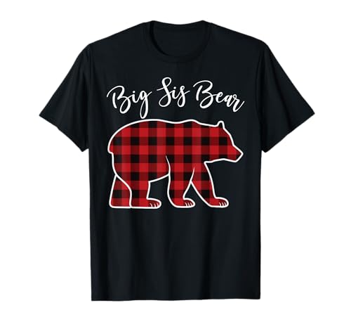 Sister Bear Pajama Red Buffalo Xmas Funny Family Christmas T-Shirt