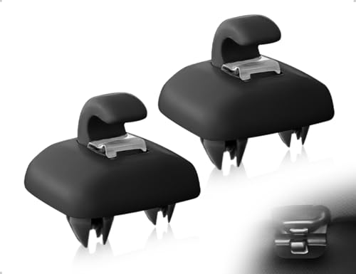 AOYEGIC Pack of 2 Sun Visor Holders, Plastic Inner Sun Visor Clip Hooks, Compatible with Audi Car A1 A3 A4 A5 Q3 Q5, Used for Repair Workshop (Black)