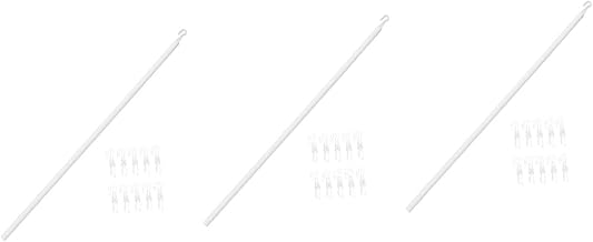 Garneck 3 Conjuntos De Haste Cega Veneziana Cortinas Brancas Cortina De Plástico Acessórios Brancos Haste De Tração Cega Vertical Hastes De Cortina Haste De Tração De Cortinas Abridor De