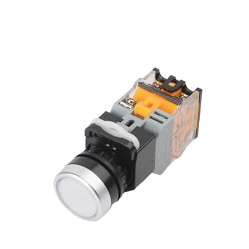 Bouton autobloquant LA38-11XD/2 blanc 22mm pour remplacer un interrupteur