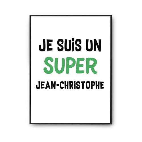Poster Humour Jean-Christophe 2 Otshirt - Idée Décoration Murale Salon et Bureau A3