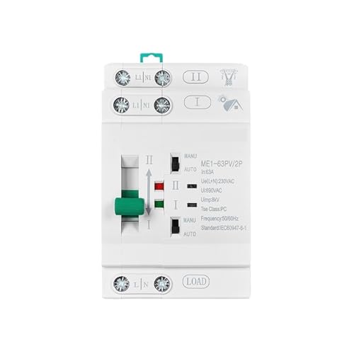 Commutateur de transfert automatique photovoltaïque ME1-63PV/2P 63A 230VAC pour alimentation solaire
