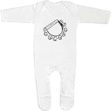 Pies incorporados Azeeda 6-12 Meses \'Pandereta\' Bebé Peleles para Dormir/Pijama (SS00008565)