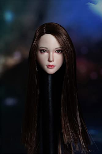 Tête asiatique 1/6 AMITD aux détails réalistes et cheveux fins pour figurine JO TBL