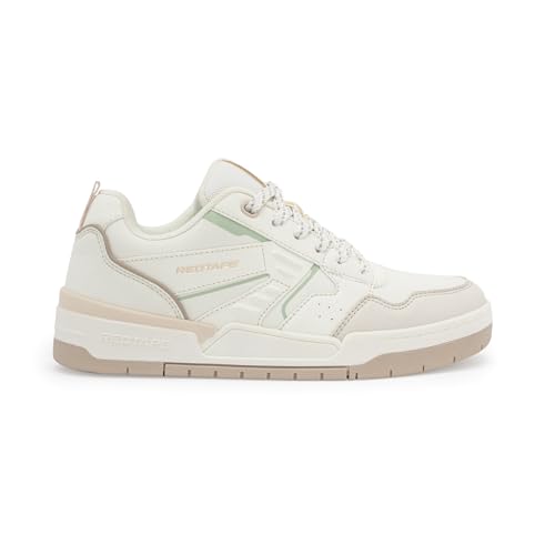 Image of Red Tape Casual Sneaker Shoes for Women | Classic Rounded Front & Cushioned Impact White /Pink