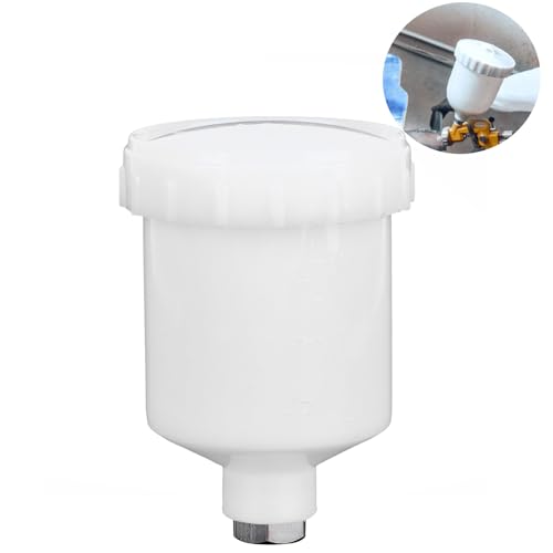 Vaso de plástico para Pistolas de pulverización, Repuesto de Vaso de plástico de 125 ml para Pistolas de pulverización con Piezas de Pintura de Rosca Femenina de 15 mm