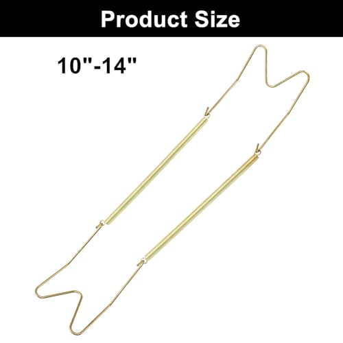 Image of 2 Pcs Wall Plate Hangers Gold Wire Hook for 10 to 14 Inch Decorative Antique Plates