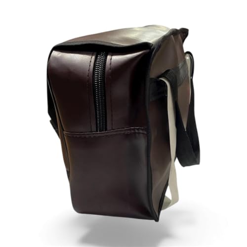 Image of Maya Bike Side Bag Brown PU Leather | Universal Motorcycle Saddle Bag | Premium Brown Side Storage Bag for All Bikes | Heavy Duty PU Leather Fabric, Water Resistant, Large Capacity Travel Bag
