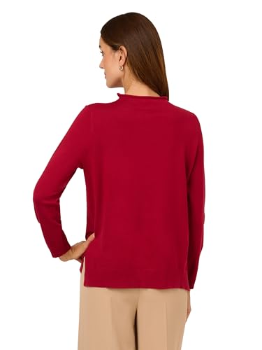 Image of Adrianna Papell Women's Mock Neck Step Hem Sweater