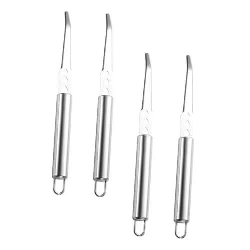 BAZEITFLOW 4個 耐摩耗ステンレス製多機能シトラスオープナー 家用軽量オレンジピーラー 健康設計 コンパクトで携帯便利な果物皮むき器