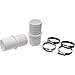 Produktbild Schlauchverbinder (2er Pack mit 4 VA Schellen) Ø 32 mm auf Ø 38 mm - Fitting - Schlauchtüle - Schlauchverbindung