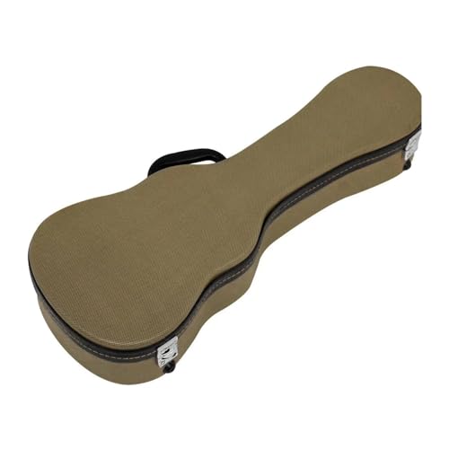 Étui portable pour ukulélé de 58,4 cm rigide, boîte rangement ukulélé concert marron