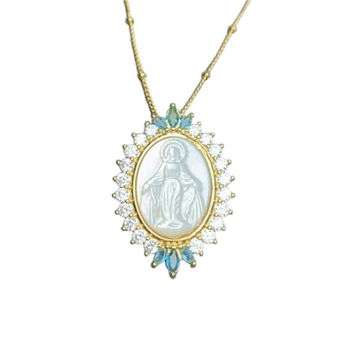 Collier Salut Miraculeux Vierge Marie en nacre pour sublimer vos tenues