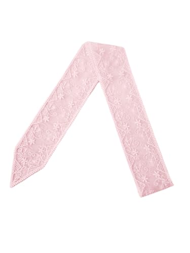 Image of RoseSeek Women's Lace Sheer Mesh Waist Scarves Lightweight Thin Skinny Scarfs Shawl Fashion Accessories