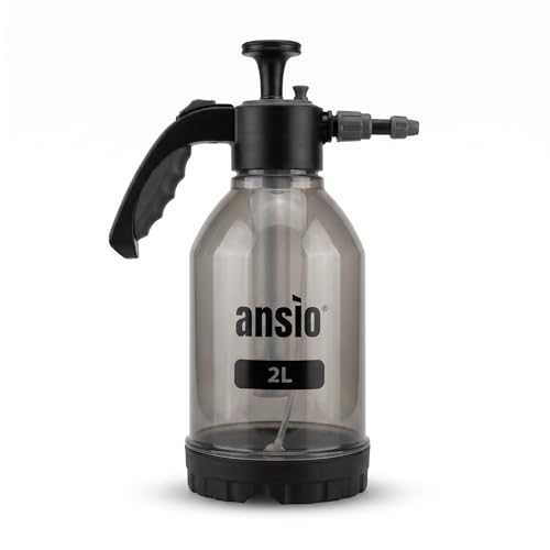 ANSIO Pressure Sprayer 2L Pump Sprayer Bottle for Gardening Weedkiller Plant Care & Cleaning Hand Pump Water Sprayer with Adjustable Nozzle Sprays Upside Down & Sideways for Home & Garden