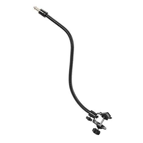 Aexit 50cm Length Lighting fixtures and controls Gooseneck Camera Mount Silver Tone Flash Shoe Mount + C-type Clamp