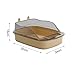 Large Open Cats Litter Box Kitty Litter Pan, Cartoon Appearance, Heighten Cat Sandbox, Splashproof Cat Toilet Cat Litter Tray, Brown