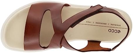 ECCO Women's FLOWT Cross Strap Sandal, Cognac, 7-7. 5 | Image 5