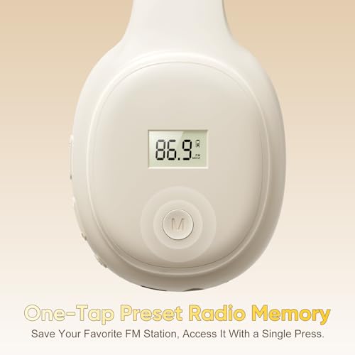Image of Portable Personal FM Radio Headphones, Comfortable Radio Headset with Type-C Fast Charging Rechargeable Battery Long Playtime, Earmuff FM Radio for Seniors, Meeting FM Receiver