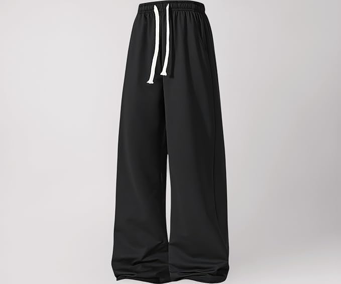 Image of Straight Wide fit Long Length Open Bottom Jogger for Men /Trending Multi Pocket Style, Relaxed Casual Pants for Men