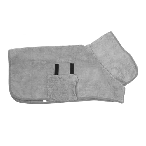 YARNOW ペットのクイックドライバスタオル 犬 タオルコート ペットバスタオル 冷却 カバー 吸水性ペットバスローブ ペットの入浴服 コットンペットバスローブ 純綿 Grey