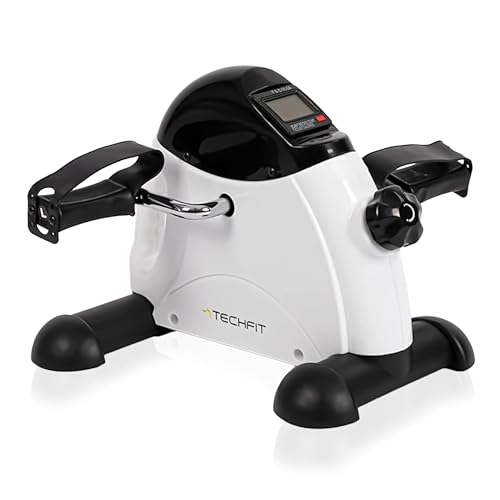 TechFit Mini Bicicleta estática para Uso doméstico y en la Oficina, Herramienta de Entrenamiento fácil para Brazos y piernas, Pantalla LCD, recuperación Ligera (Blanco) TechFit Mini Bicicleta estática para Uso doméstico y en la Oficina, Herramienta de Entrenamiento fácil para Brazos y piernas, Pantalla LCD, recuperación Ligera (Blanco)