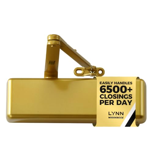LYNN HARDWARE Extra Heavy Duty Commercial Door Closer, Closing Delay Timer
