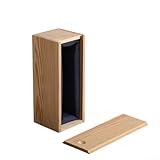 Boîte de rangement coulissante en bois de pin avec couvercle coulissant pour souvenirs, mariage, baptême ou réveillon de Noël, 20 x 10 x 8 cm