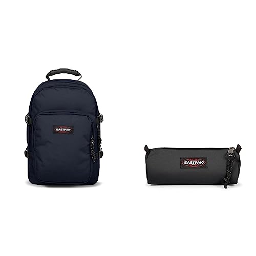 EASTPAK Provider Sac à dos, 44 cm, 33 L, Ultra Marine (Bleu) & Benchmark Single Trousse, 21 cm, Noir (Black)