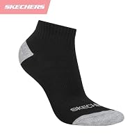 Skechers Women's 6-Pack Quarter Crew Socks, White/Grey, 9-11 — image 5