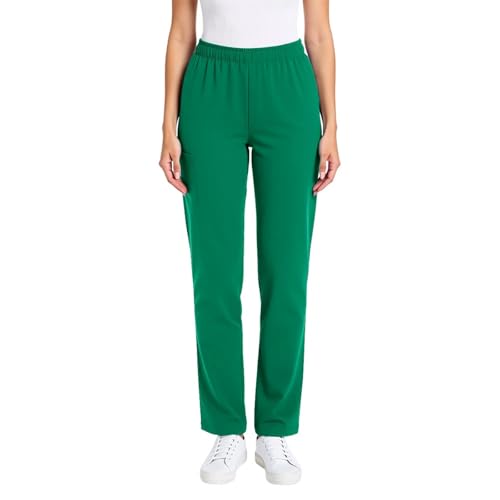 Image of Scrub Pants for Women Drawstring Waist with Straight Leg High Waisted Solid Color Soft Breathable Pants with Pockets