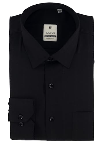 Image of 7-DAYS Premium Men's Formal Shirts - Cotton, Self-Design, Full Sleeve, Regular Fit, with Pocket, Stylish Office Shirts for Men
