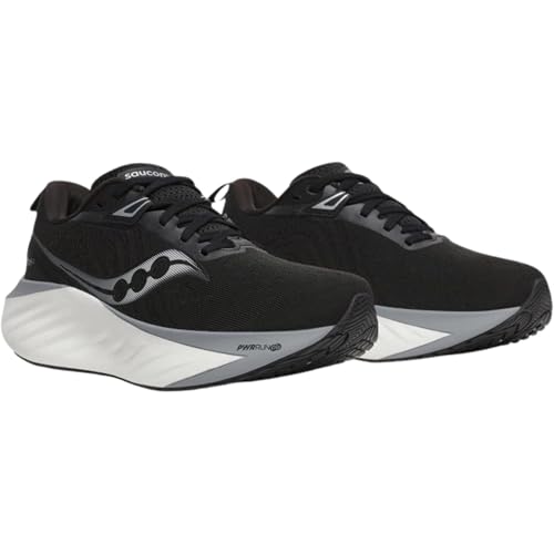 Image of Saucony Women's Triumph 22 Sneaker, Black /White, 6