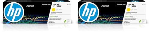 Image of HP 210A Yellow Toner Cartridge | Works Color LaserJet Pro 4201,Color LaserJet Pro MFP 4301 Series | W2102A,(Pack of 2)