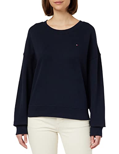 Tommy Hilfiger Damen Sweatshirt 1985 Terry ohne Kapuze, Blau (Desert Sky),...