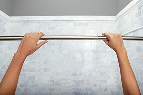 Moen Csr2172Bn 5-Foot Adjustable Tension Single Curved Shower Curtain Rod, Brushed Nickel #TOP4