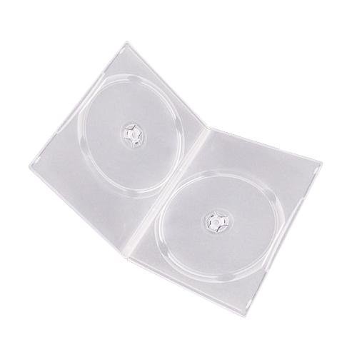(100) Slim Double DVD Cases - 7MM - Super Clear #DV2R07CL
