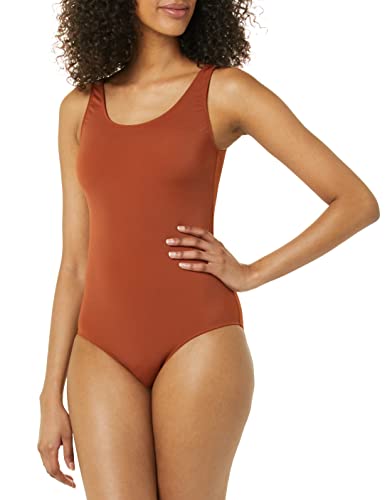 Image of Amazon Essentials Women's One-Piece Scoop Neck Coverage Swimsuit (Available in Plus Size)