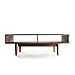Hives and Honey Dexter Mid-Century Modern Coffee Table, Solid Wood with Open Storage, Easy Assembly, 48” Wide Retro Living Room Accent Furniture, Walnut