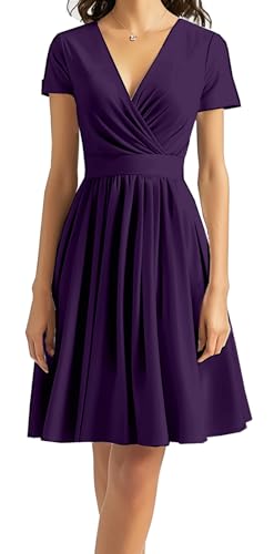 Image of DinyIn Women's 2025 Summer Short Sleeve Casual Dresses